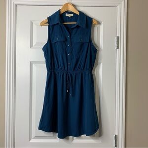 BeBop Sleeveless Navy Mini Shirt  Dress Size L